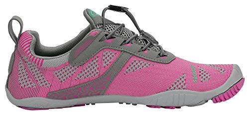 SAGUARO Mujer Barefoot Zapatillas de Trail Running Escarpines de Deportes Acuaticos Transpirable Calzado Minimalista para Fitness Entrenamiento Gimnasio, Rosa 40 EU