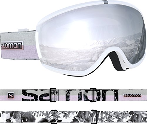 Salomon, IVY, Máscara de esquí de mujer, Blanco (White Flower)/Universal Super White, L40517500