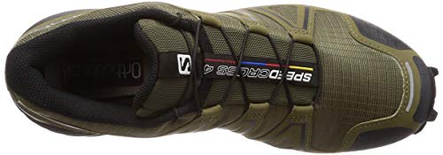 SALOMON Speedcross 4, Zapatillas de Trail Running Hombre, Verde (Grape Leaf/Burnt Olive/Black), 40 EU
