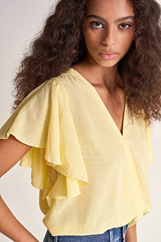 Salsa Túnica Cruzada con Volante en la Manga