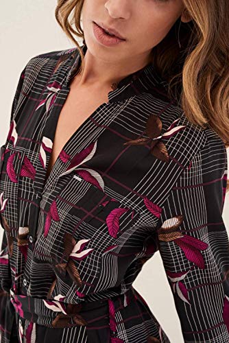 Salsa Vestido con Rayas y Flores