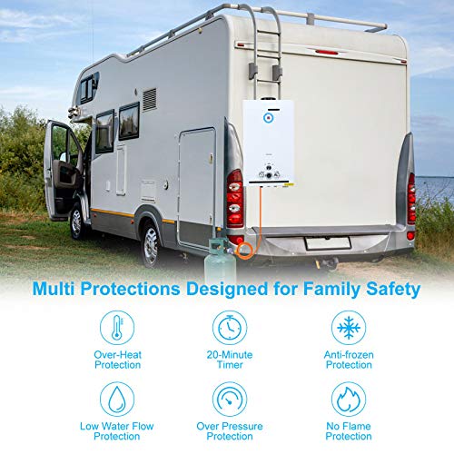 Samger 24KW 12L Calentadors de Agua Instantaneo Butano LPG Calentador de Gas sin Tanque Petróleo Licuado Quemador de Agua Caliente Hot Water Heater