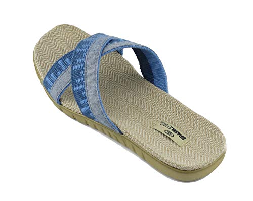 Sandalias de Playa BRASILERAS®,Cruzadas. Suela Antideslizante del 40 al 45. Hombre para Interior/Exterior. Zapatos Casual Verano