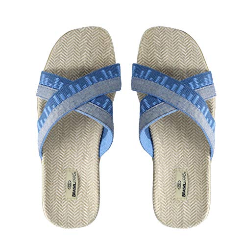 Sandalias de Playa BRASILERAS®,Cruzadas. Suela Antideslizante del 40 al 45. Hombre para Interior/Exterior. Zapatos Casual Verano