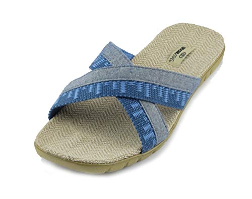 Sandalias de Playa BRASILERAS®,Cruzadas. Suela Antideslizante del 40 al 45. Hombre para Interior/Exterior. Zapatos Casual Verano