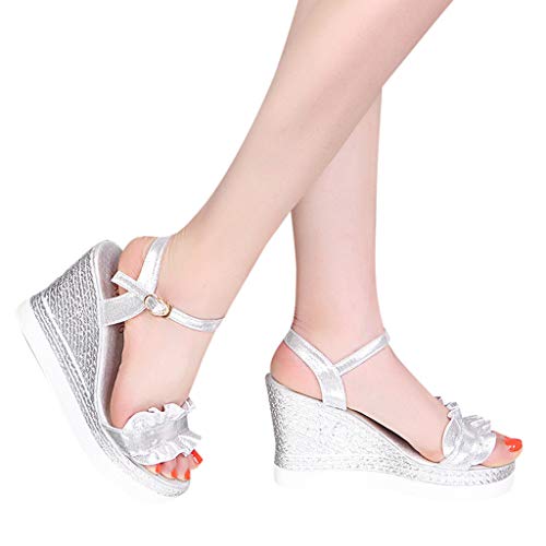 Sandalias Mujer Verano 2019 cuña Bohemias Casuales Zapatillas Hebilla Romanas Flip Flop Mares Playa Gladiador Verano Tacon Planas Zapatos Fiesta Primavera riou