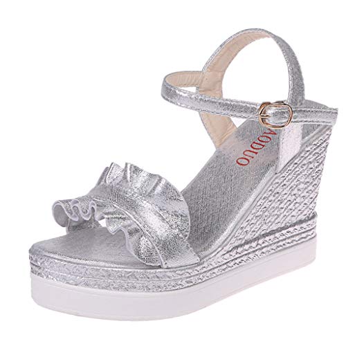 Sandalias Mujer Verano 2019 cuña Bohemias Casuales Zapatillas Hebilla Romanas Flip Flop Mares Playa Gladiador Verano Tacon Planas Zapatos Fiesta Primavera riou