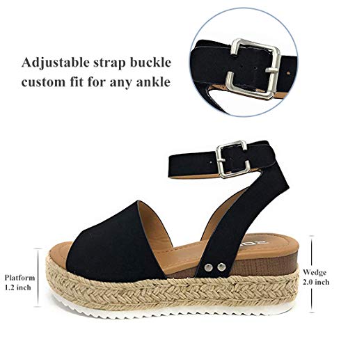 Sandalias Mujer Verano 2023 cáñamo Fondo Grueso Sandalias Punta Abierta Cuero Fondo Plano Zapatos Bohemias Romanas Hebilla Zapatillas