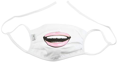 Sanetta mascarilla para adultos Bufanda de moda, white lips, M (Pack de 2) Unisex