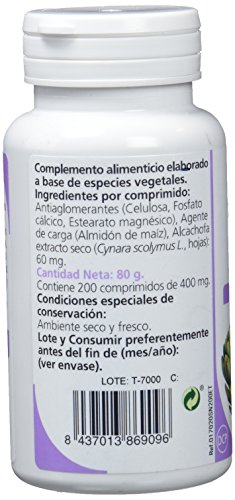 Sanon Alcachofa, Complemento Alimenticio, 200 Comprimidos, 400 mg