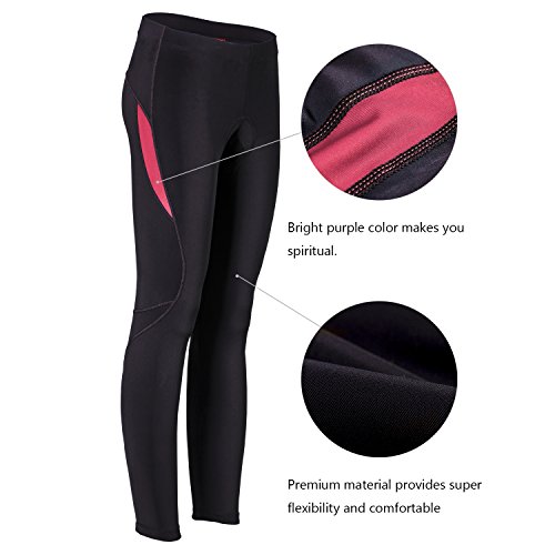 Santic Culote Ciclismo Mujer Culote Bicicleta Pantalones Largos de Ciclismo/Bicicleta/MTB con Badana para Mujeres Rosa EU M