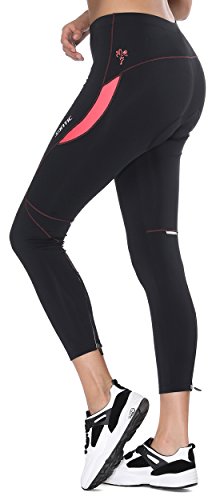 Santic Culote Ciclismo Mujer Culote Bicicleta Pantalones Largos de Ciclismo/Bicicleta/MTB con Badana para Mujeres Rosa EU M