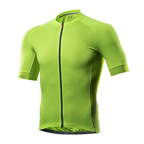 Santic Maillot Ciclista Hombre Top Ciclismo Bicicleta Bici Transpirable Secado Rápido Reflectante Jersey Ciclista Yorkson Verde EU M