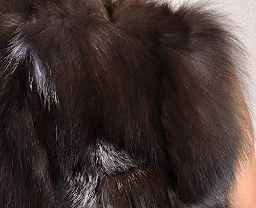 Saoirse - Chaleco de piel de zorro para mujer plata Small