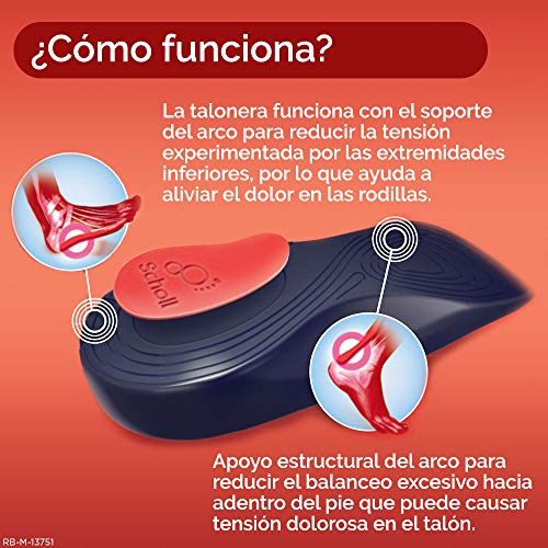 Scholl Plantilla In-Balance para el alivio del dolor de rodilla y talón, 1 par, talla M (40 - 42)