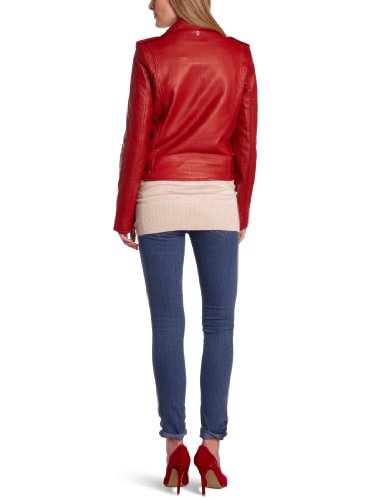 Schott NYC, Chaqueta de manga larga para mujer, Rojo, M