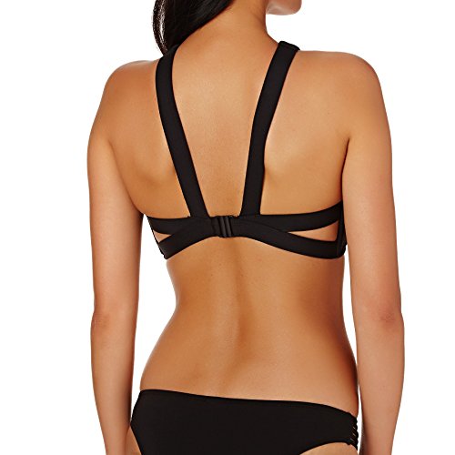 Seafolly Active High Neck Tank Top Parte de Arriba de Bikini, Negro (Black Black), 85C (Talla del Fabricante: 10) para Mujer