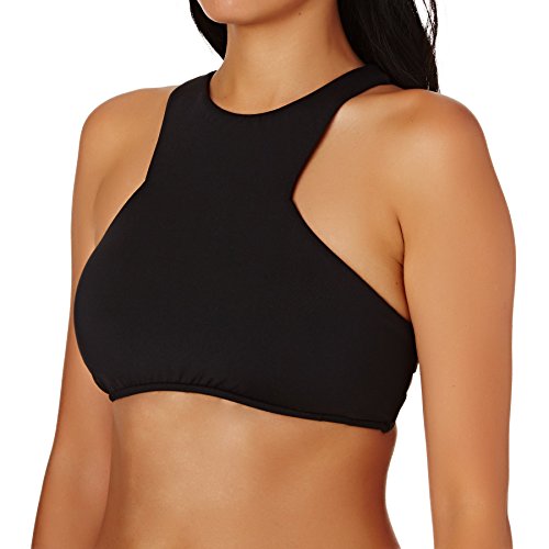 Seafolly Active High Neck Tank Top Parte de Arriba de Bikini, Negro (Black Black), 85C (Talla del Fabricante: 10) para Mujer