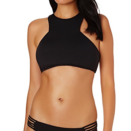 Seafolly Active High Neck Tank Top Parte de Arriba de Bikini, Negro (Black Black), 85C (Talla del Fabricante: 10) para Mujer