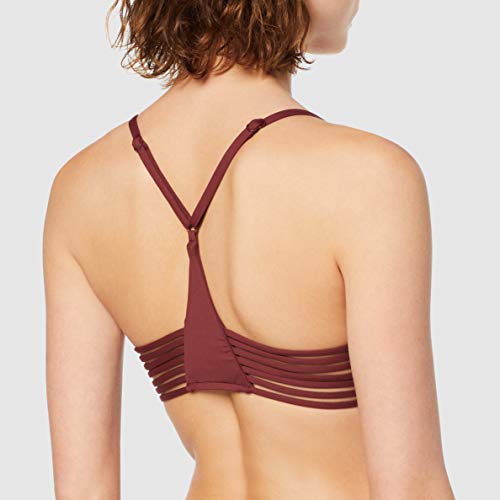 Seafolly Active Multi Rouleau Bralette Parte de Arriba de Bikini, Marrón (Plum Plum), 36 (Talla del Fabricante: 8) para Mujer