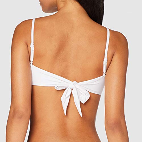 Seafolly Active Ring Front Bralette Parte de Arriba de Bikini, Blanco (White White), 90B (Talla del Fabricante: 12) para Mujer