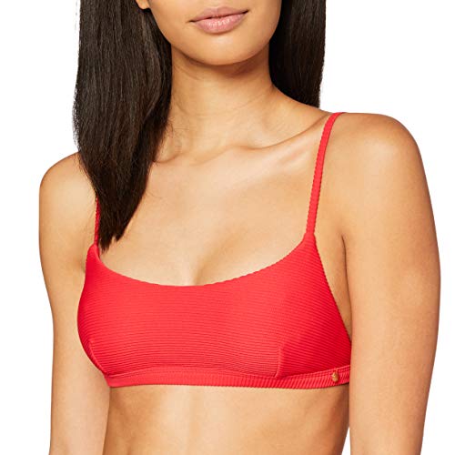 Seafolly Essentials Bralette Parte de Arriba de Bikini, Rojo (Chilli Chilli), 42 (Talla del Fabricante: 14) para Mujer