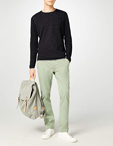 SELECTED HOMME SHNKLOP Crew Neck Noos suéter, Negro (Black), Large para Hombre