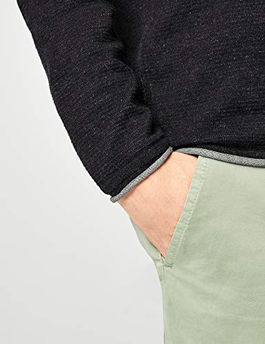 SELECTED HOMME SHNKLOP Crew Neck Noos suéter, Negro (Black), Large para Hombre