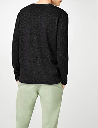 SELECTED HOMME SHNKLOP Crew Neck Noos suéter, Negro (Black), Large para Hombre