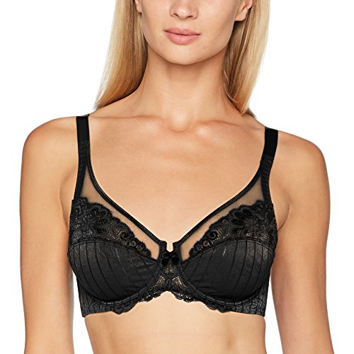 Selene Mariluz, Sujetador con Aros Para Mujer, Negro, 105C