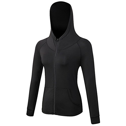 Selighting Chaqueta Deportiva de Manga Larga para Mujeres Sudadera Deporte con Capucha para Yoga,Correr,Gimnasio etc.