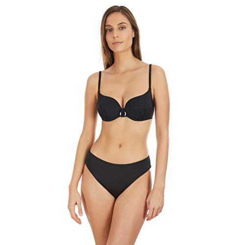 Selmark Bikini Copa B con Tejido Flocado BB317 B - Negro, 95/44