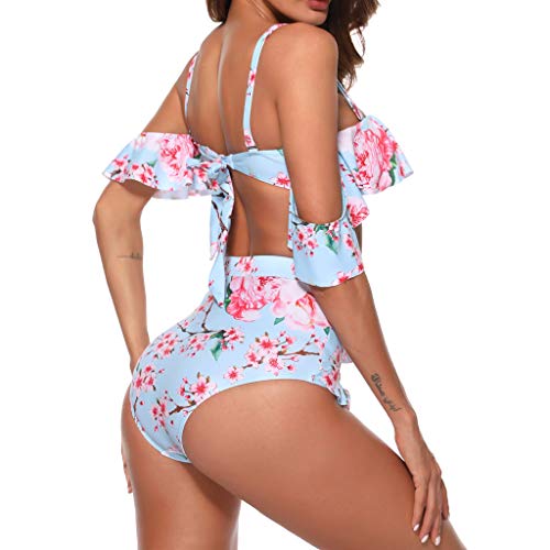 Señoras Sexy de impresión de Corte bajo con Volantes Honda Traje de baño Honda Dividida Traje de baño Verano Playa natación Deportes en Interiores Nuevo Caliente riou