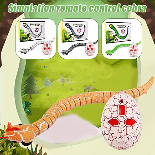 Serpiente de cascabel de juguete realista, recargable, con mando a distancia, juego de mesa para fiestas, 43 x 6 x 7 cm, 3 diferentes frecuencias