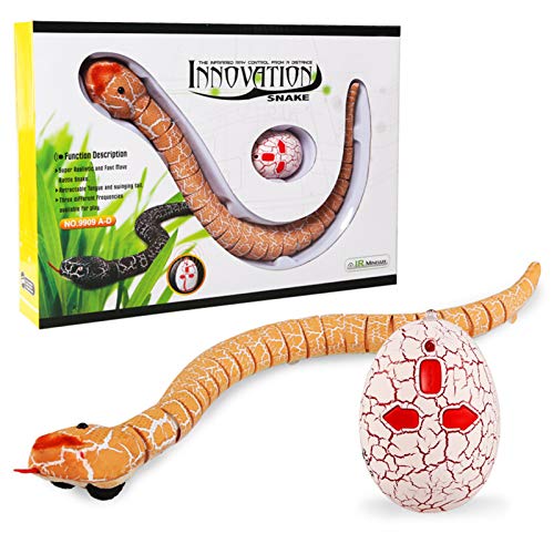 Serpiente de cascabel de juguete realista, recargable, con mando a distancia, juego de mesa para fiestas, 43 x 6 x 7 cm, 3 diferentes frecuencias
