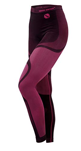 Sesto Senso® Pantalón Térmico Mujer Ropa Interior Térmica Funcional Calzoncillos Largos Leggins Termo Activo (M, Rosa)
