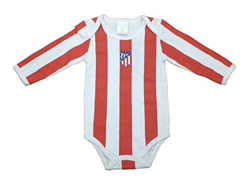 Set - 2 Bodys - Atlético de Madrid - Colores Originale, Nuevo Escudo - Producto Licenciado (0-3 Meses)