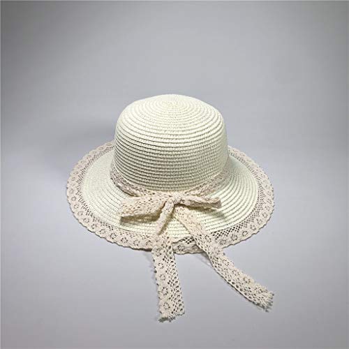 SEWORLD Sombrero de Playa de Paja Plegable Plegable de ala Ancha para Mujer Gorro