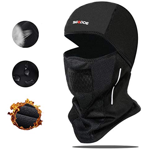 SGODDE Pasamontañas Moto Invierno, Balaclava Pasamontañas, Balaclava Térmica a Prueba de Viento Multifuncional para Proteger la Cara y el Cuello de Lesiones, para Ciclismo, Moto, Hombre y Mujere (A)