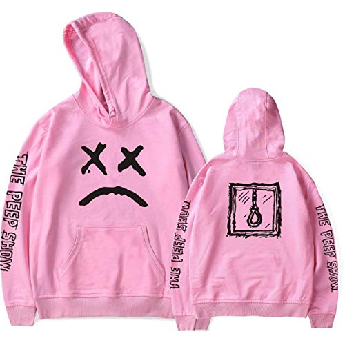 ShallGood Unisex Sudadera con Capucha 2018 Lil Peep Rapper Harajuku Hip Hop Spring Sudadera con Capucha Hombres Mujeres Estampado Ropa EMO Rap Cool Street Hoodie Sweatshirt Rosa Medium