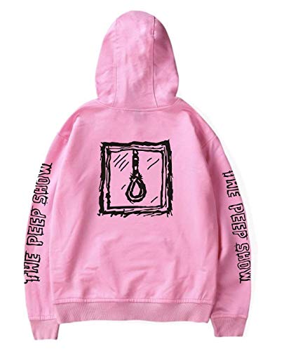 ShallGood Unisex Sudadera con Capucha 2018 Lil Peep Rapper Harajuku Hip Hop Spring Sudadera con Capucha Hombres Mujeres Estampado Ropa EMO Rap Cool Street Hoodie Sweatshirt Rosa Medium