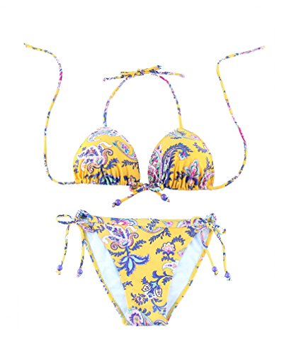 Shangrui Mujer Estilo Nacional Impresión Traje de baño Bikini