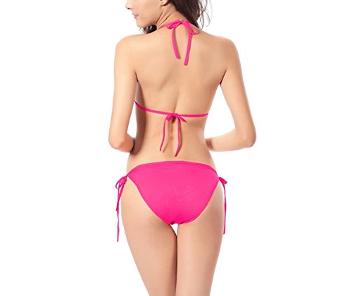 Shangrui Mujer Traje de Baño de la Serie Moda Color Sólido Vendaje Sujetador con Relleno Bikini(FZSW1005)
