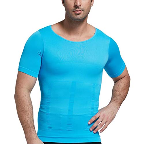 SHANGXIAN Hombres Shapewear Compresión Camisa Adelgazamiento Sin Costuras Control De La Panza Body Shaper Chaleco Ropa Interior Fajas Camiseta,H,M
