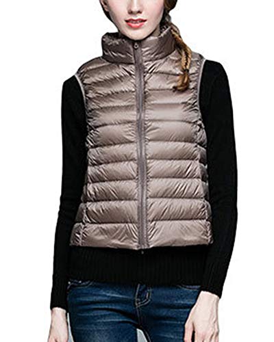 ShaoyaoA Chaqueta De Transición Chaleco Acolchado Ligero Mujer con Cuello Alto 12 XL