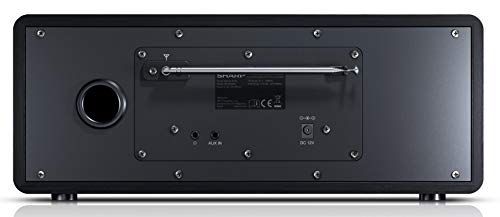 Sharp DR-I470(BK) Radio Internet Digital Estéreo con Dab/Dab+/Fm, Bluetooth V2.1 + Edr, Función despertador y de Repetición de Alarma, Negro