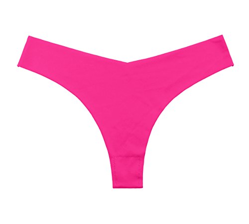 SHEKINI Bragas Brasileñas Tanga Invisible sin Costuras de Talla Baja de Color Puro Basico Braguita Cintura Media Cintura Baja para Mujer Pack de 6 (M,A)