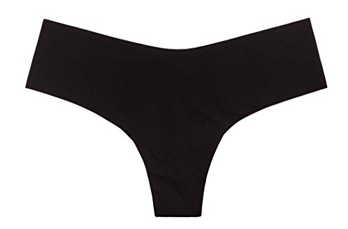 SHEKINI Bragas Brasileñas Tanga Invisible sin Costuras de Talla Baja de Color Puro Basico Braguita Cintura Media Cintura Baja para Mujer Pack de 6 (S,B)