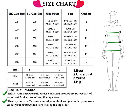 SHEKINI Mujer Conjunto de Lencería de Encaje Bowknot Transparente Sujetador y Bragas Ropa Interior Sexy(Morado,34B)