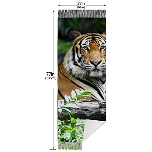 shenguang Tigre de Bengala en el bosque de cachemira gran chal invierno grueso cálido bufanda abrigo chal